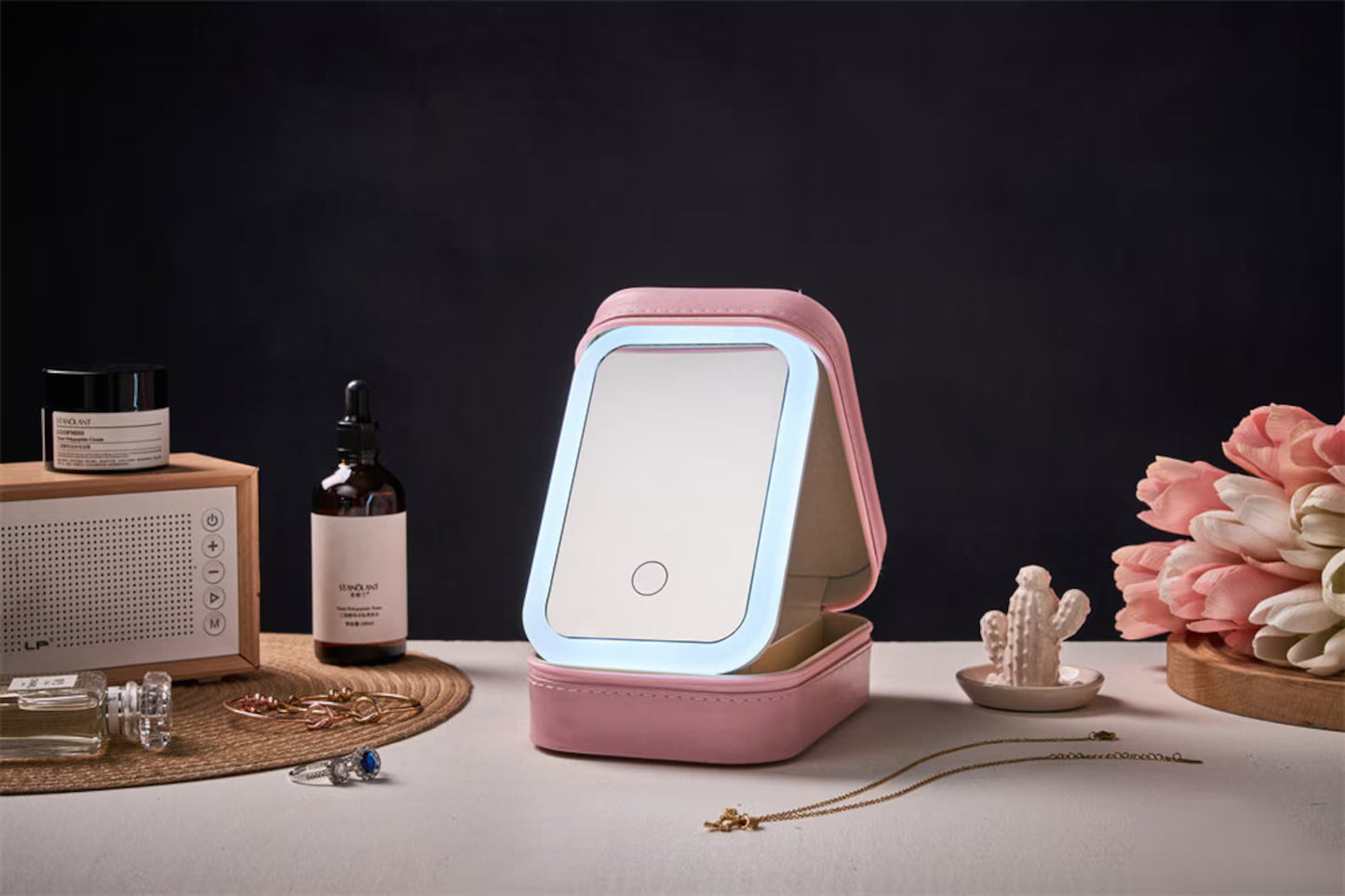 Makeup Organiser Case with LED Mirror